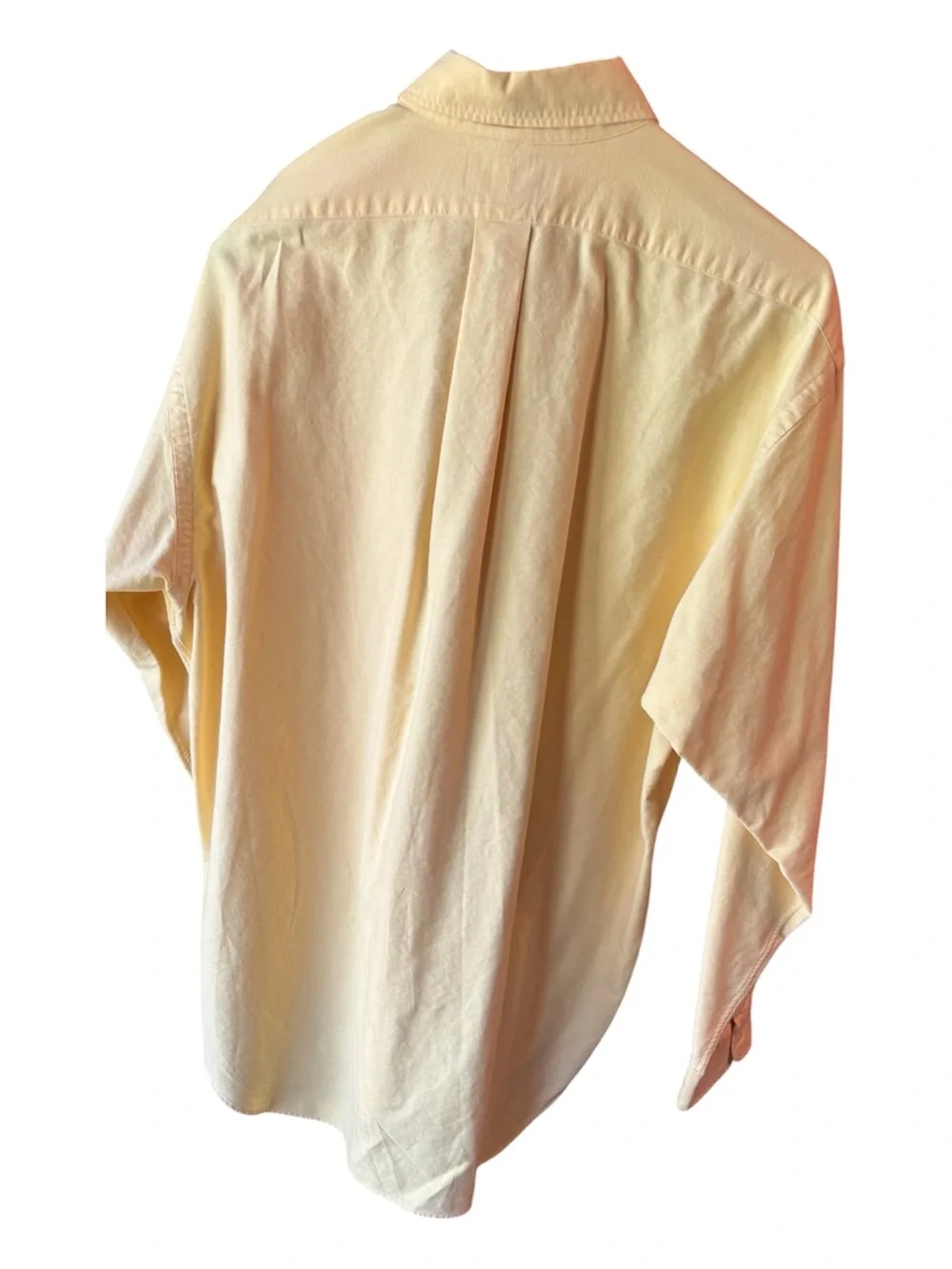 Vintage 90s Ralph Lauren Big Shirt Men’s Medium Yellow Oxford Pony Oversized